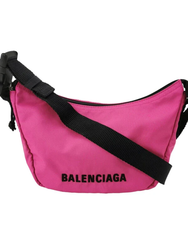Винтажная сумка Balenciaga Nylon Logo Shoulder Bag