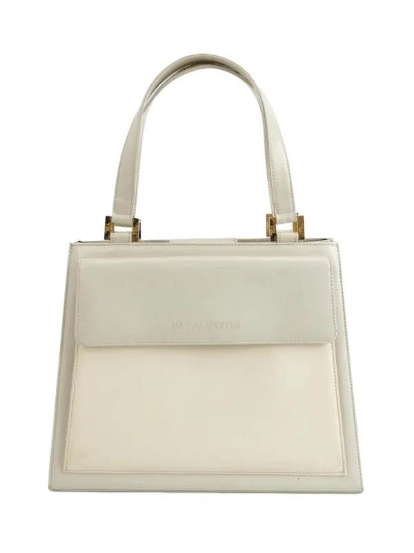 Винтажная сумка Saint Laurent Calfskin Logo Handbag