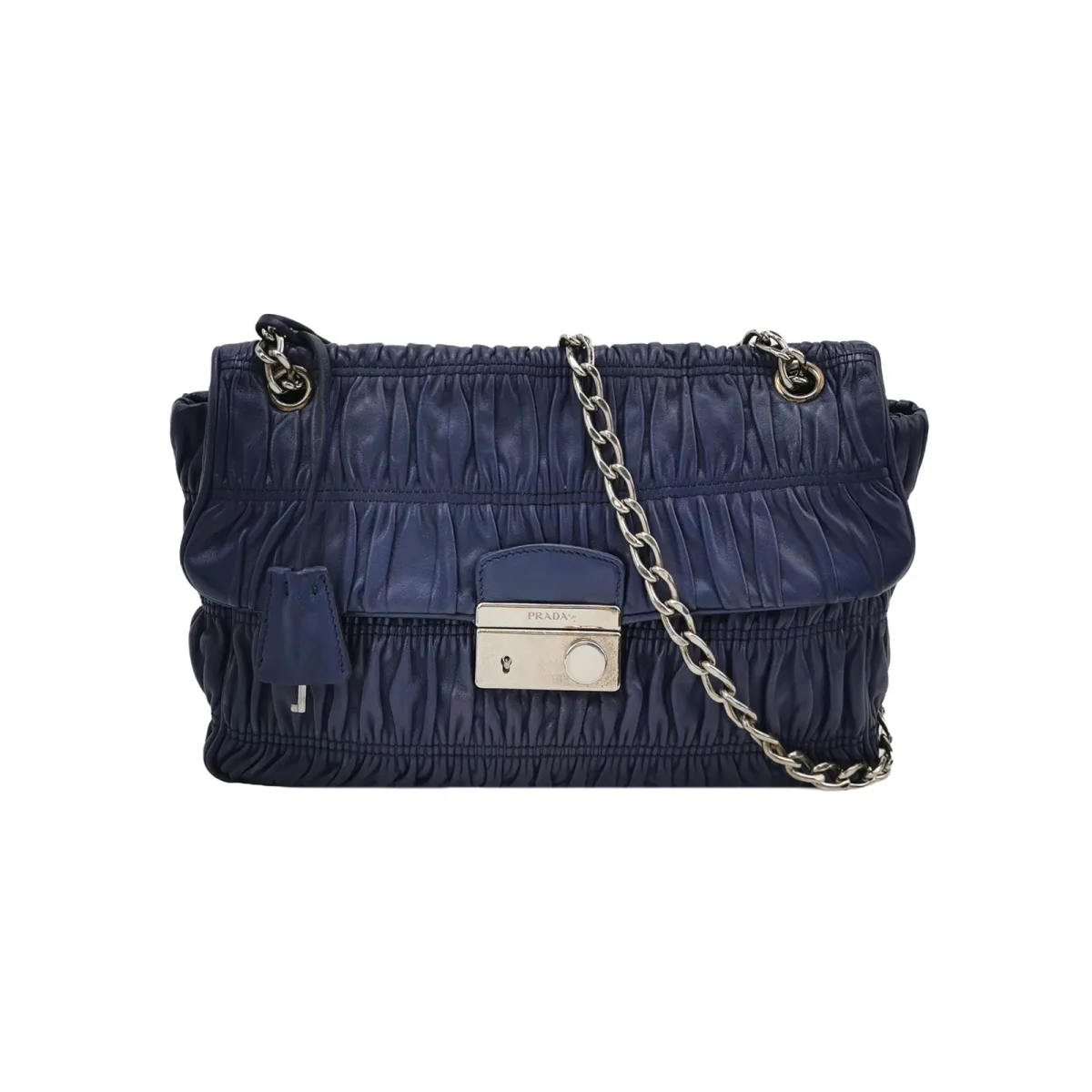 Prada Lambskin Logo Shoulder Bag (Прада) — фото 1