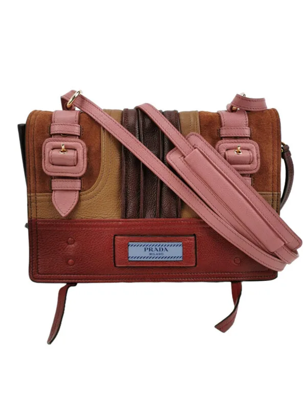 Prada Colorblock Calfskin Crossbody
