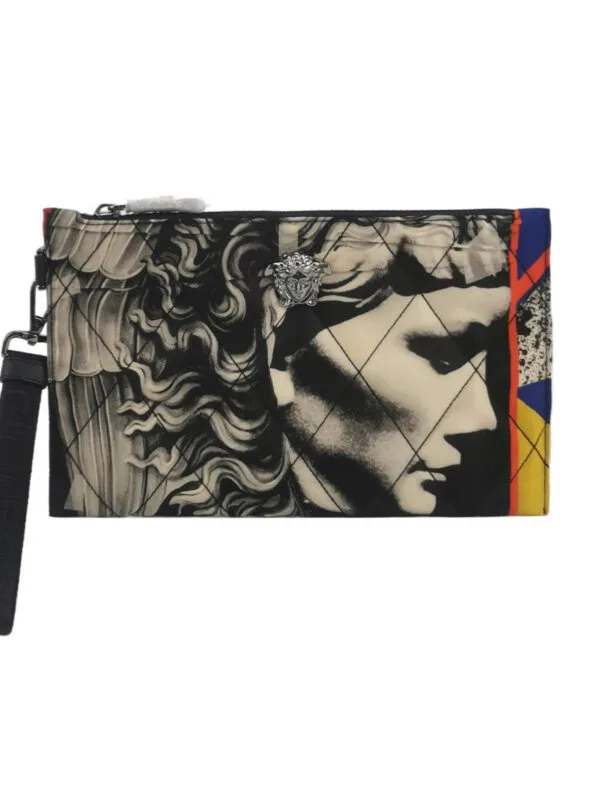 Винтажная сумка Versace Colorblock Nylon Clutch