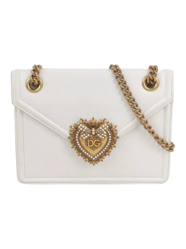 Винтажная сумка Dolce & Gabbana Calfskin Logo Shoulder Bag