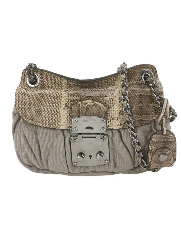 Винтажная сумка Miu Miu Colorblock Canvas Logo Crossbody