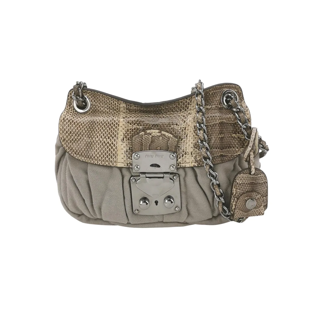 Miu Miu Colorblock Canvas Logo Crossbody (Миу Миу) — фото 1