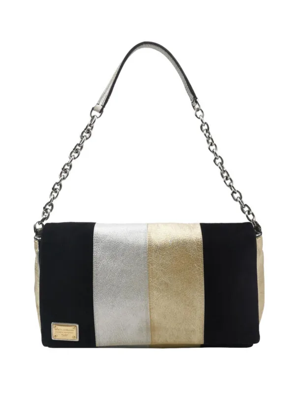 Винтажная сумка Dolce & Gabbana Colorblock Lambskin Shoulder Bag
