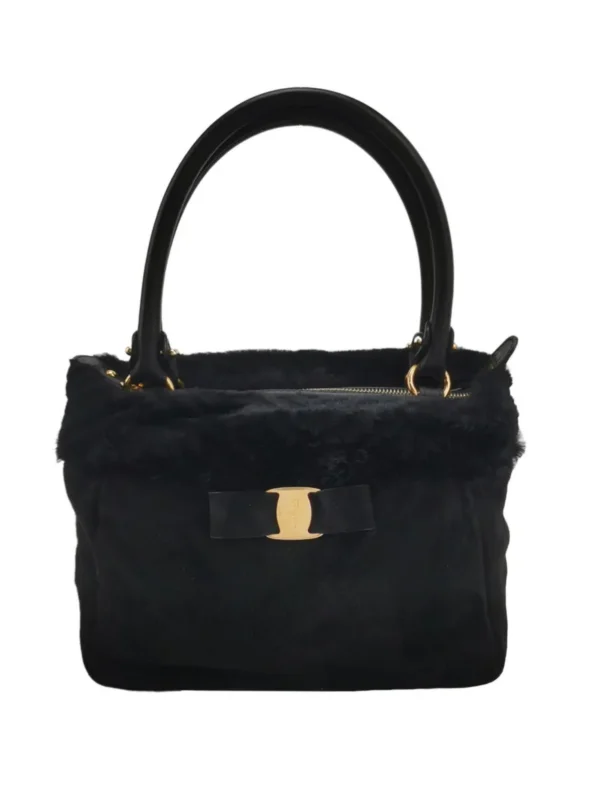 Винтажная сумка Ferragamo Calfskin Logo Handbag