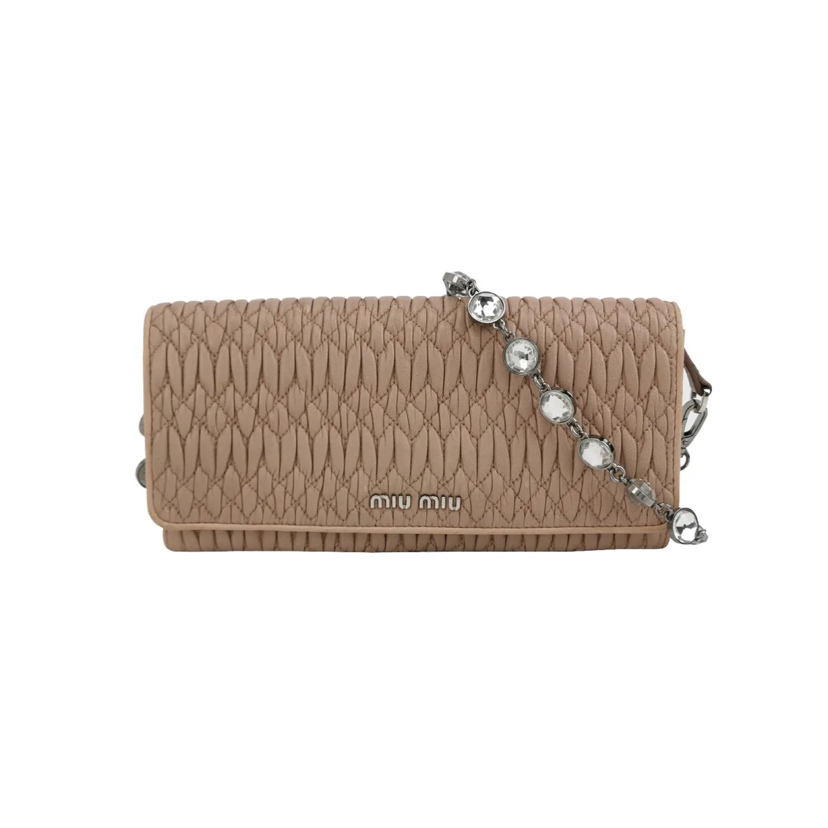 Miu Miu Lambskin Logo Shoulder Bag — фото 1