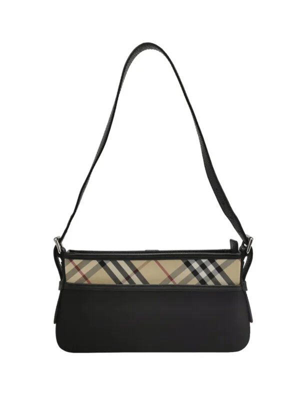 Винтажная сумка Burberry Colorblock Calfskin Shoulder Bag