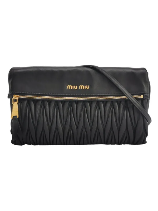 Miu Miu Lambskin Logo Crossbody