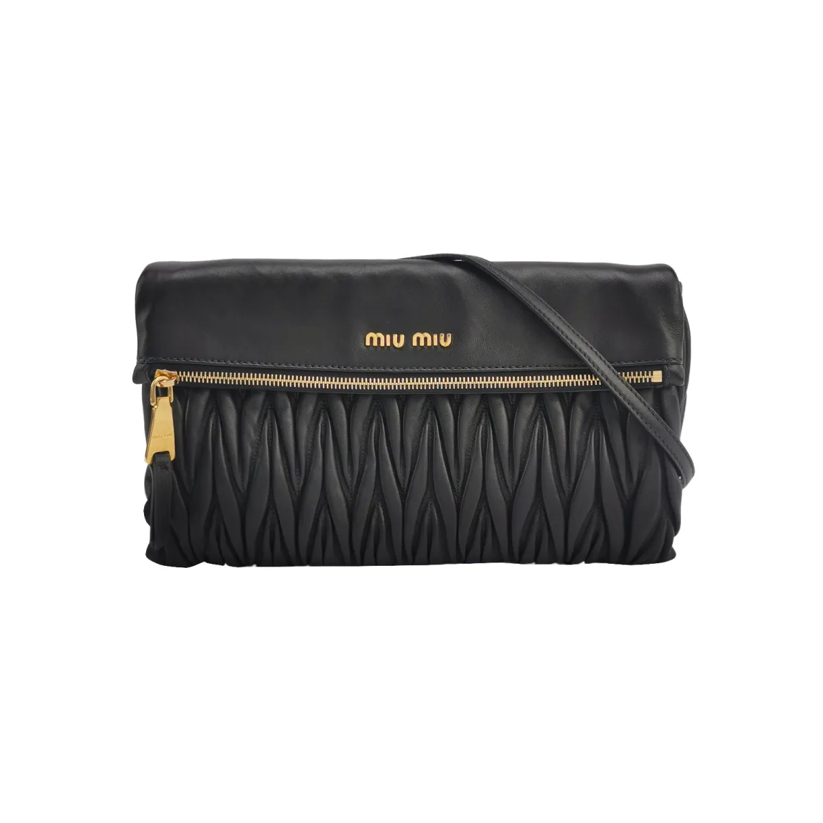 Miu Miu Lambskin Logo Crossbody — фото 1