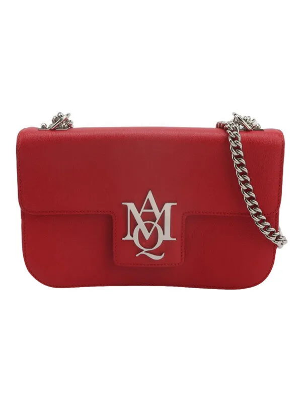Винтажная сумка Alexander McQueen Calfskin Logo Shoulder Bag