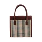 Burberry Colorblock Calfskin Logo Handbag — миниатюра 1