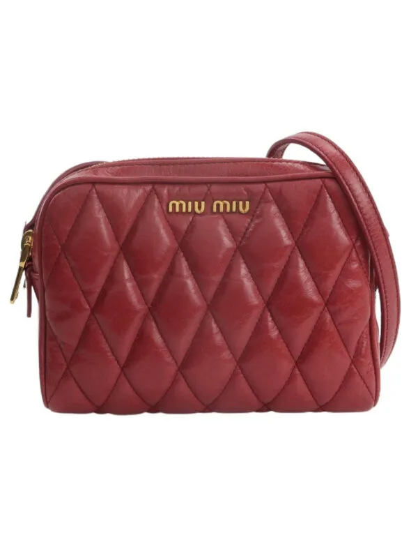 Винтажная сумка Miu Miu Waxed Calfskin Logo Crossbody