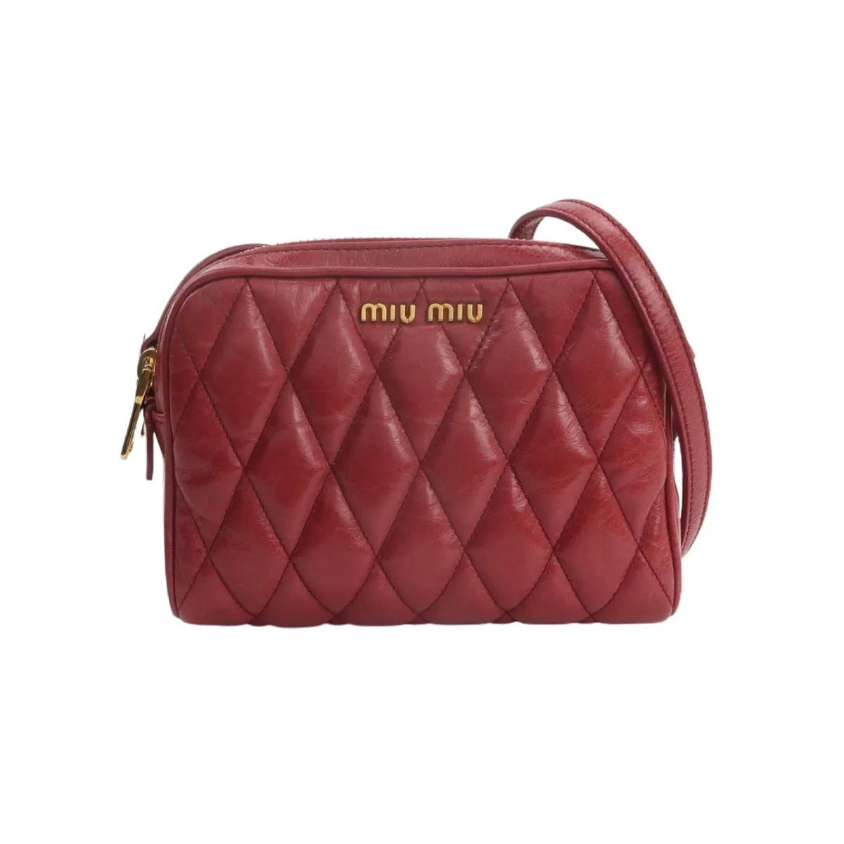 Miu Miu Waxed Calfskin Logo Crossbody — фото 1