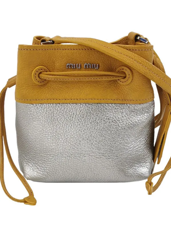 Винтажная сумка Miu Miu Colorblock Lambskin Logo Shoulder Bag