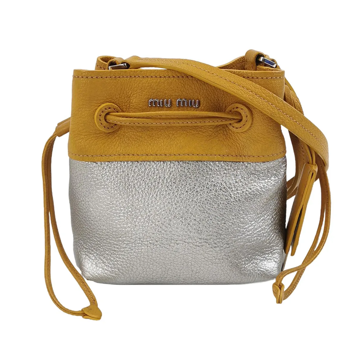 Miu Miu Colorblock Lambskin Logo Shoulder Bag — фото 1
