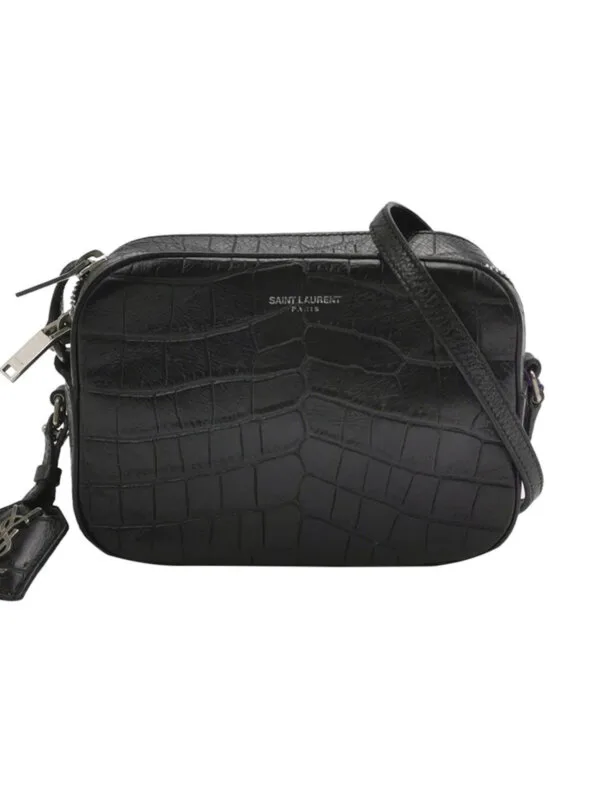 Saint Laurent Calfskin Logo Crossbody