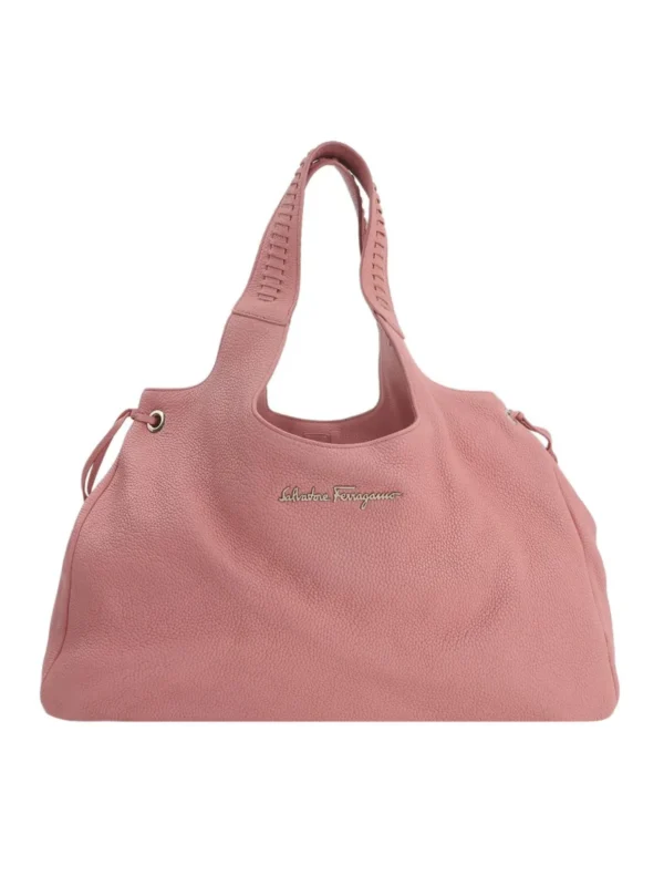 Ferragamo Calfskin Logo Shoulder Bag