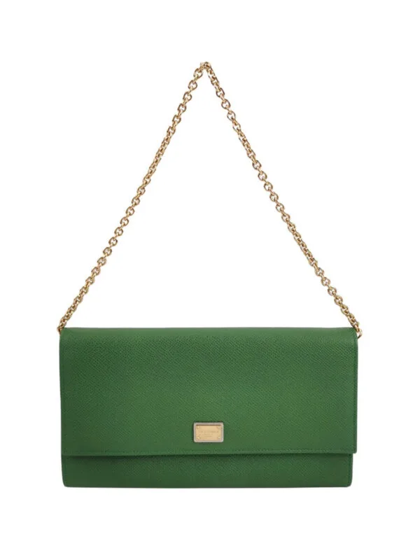 Винтажная сумка Dolce & Gabbana Calfskin Logo Shoulder Bag