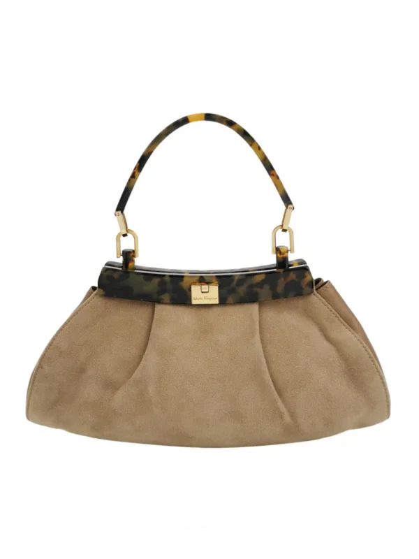 Ferragamo Calfskin Logo Handbag