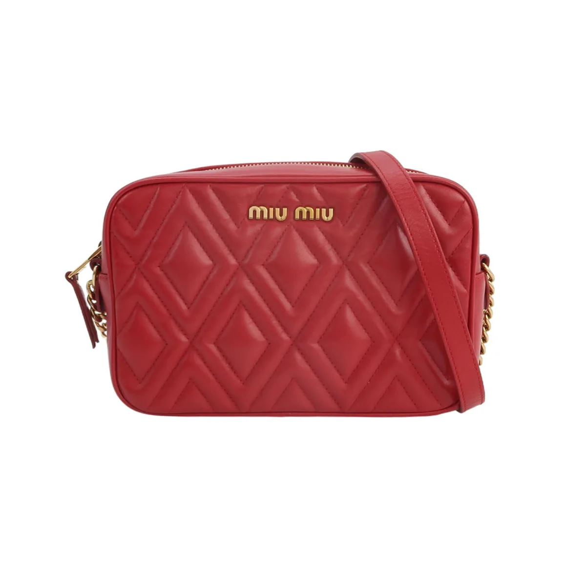 Miu Miu Quilted Calfskin Logo Crossbody — фото 1