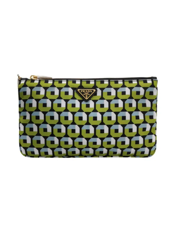 Винтажная сумка Prada Printed Nylon Clutch