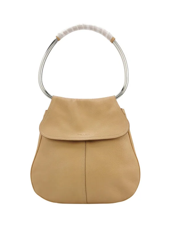 Prada Calfskin Logo Shoulder Bag