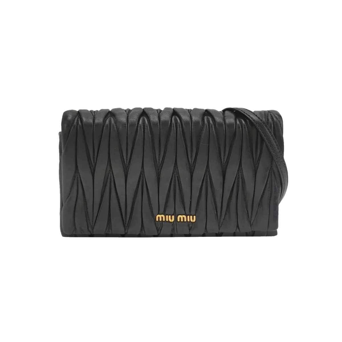 Miu Miu Lambskin Logo Crossbody — фото 1