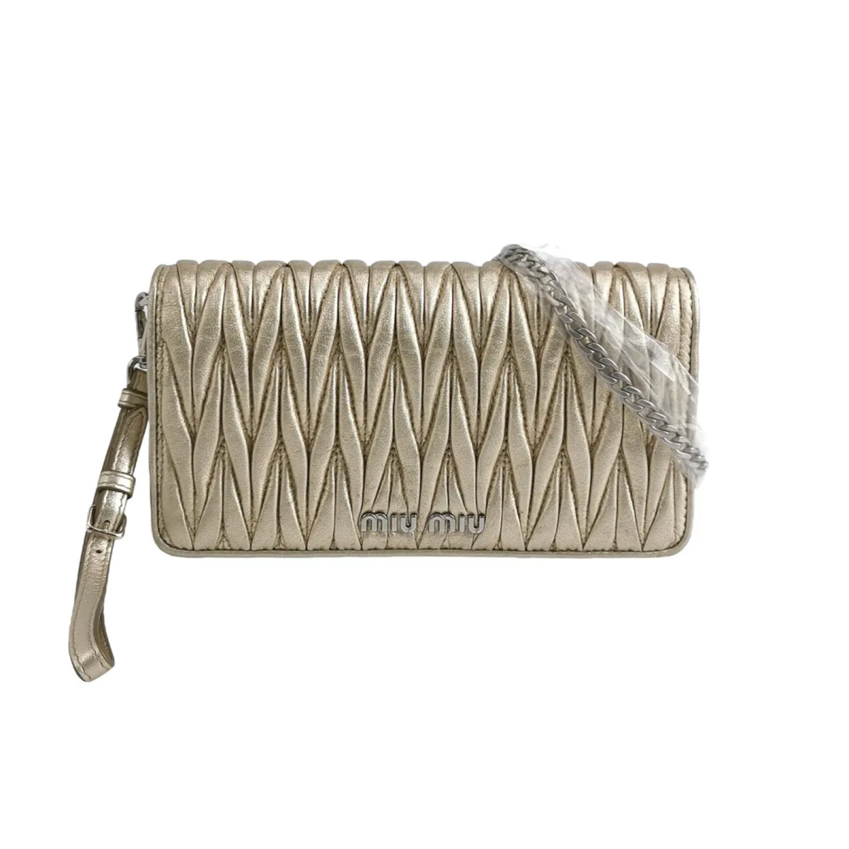 Miu Miu Lambskin Logo Crossbody (Миу Миу) — фото 1