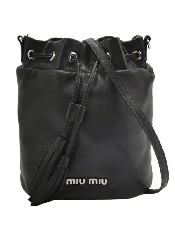 Miu Miu Lambskin Logo Crossbody