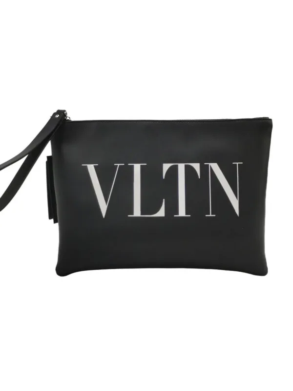 Valentino Garavani Calfskin Logo Clutch