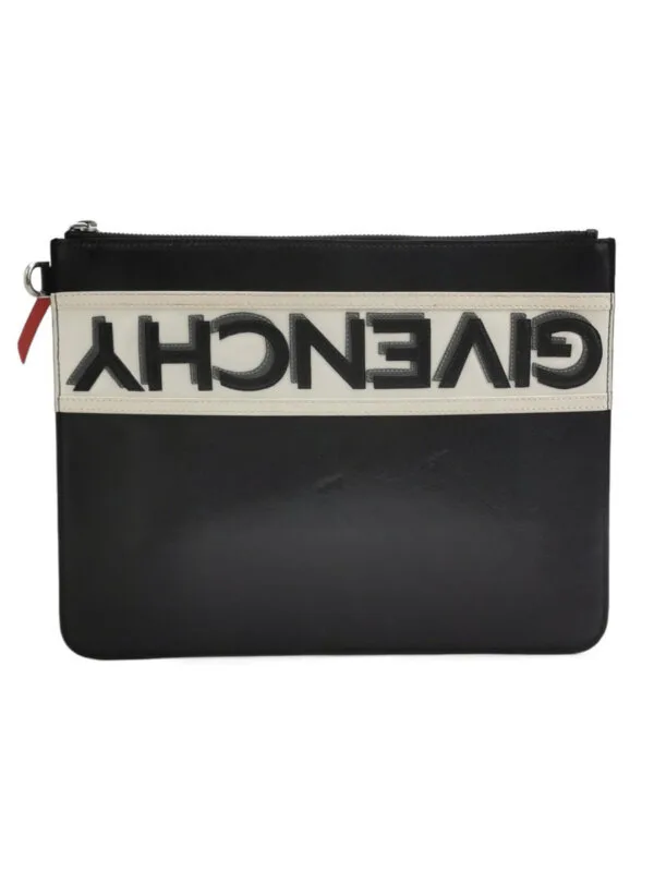 Винтажная сумка Givenchy Colorblock Calfskin Logo Clutch