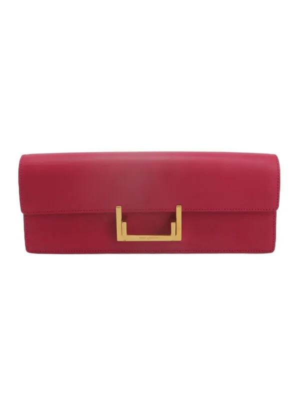 Винтажная сумка Saint Laurent Calfskin Logo Clutch