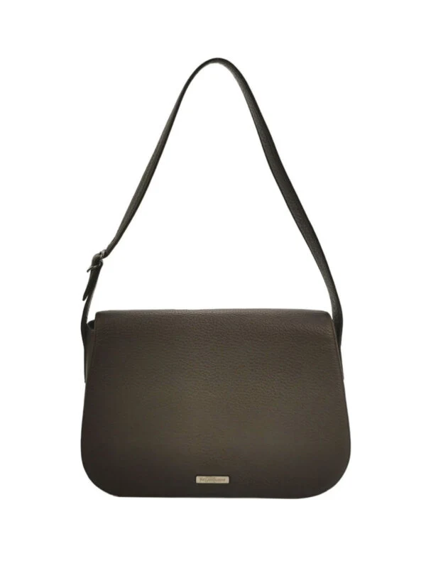 Винтажная сумка Saint Laurent Calfskin Logo Shoulder Bag
