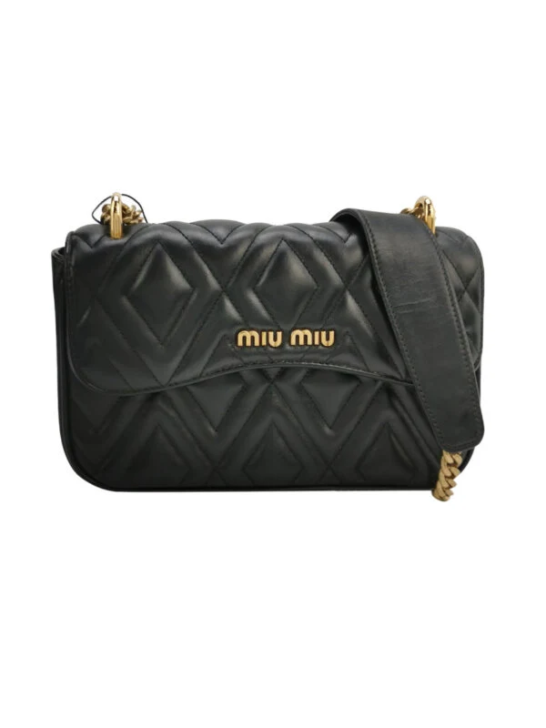 Винтажная сумка Miu Miu Quilted Calfskin Logo Crossbody