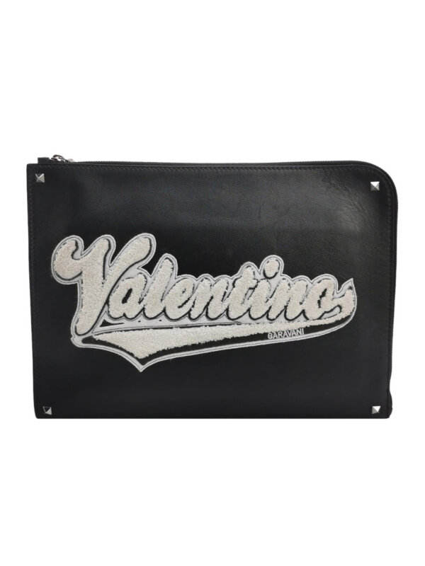 Винтажная сумка Valentino Garavani Logo Clutch