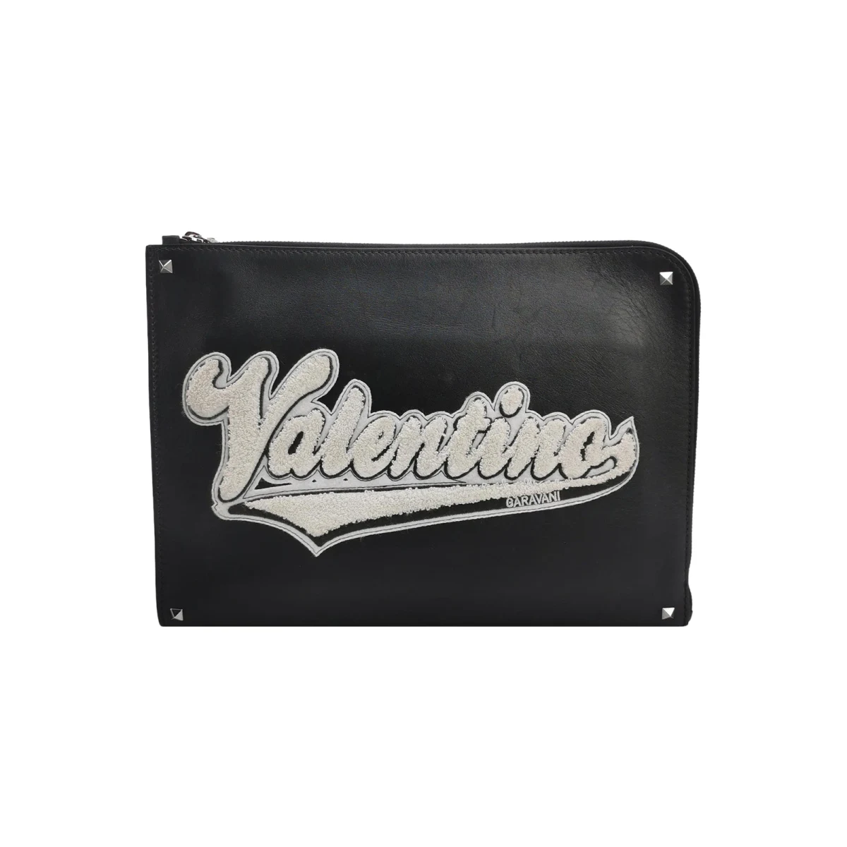 Valentino Garavani Colorblock Calfskin Logo Clutch — фото 1