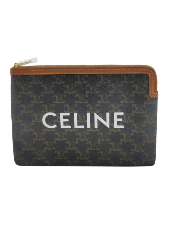 Винтажная сумка Celine Triomphe Canvas Logo