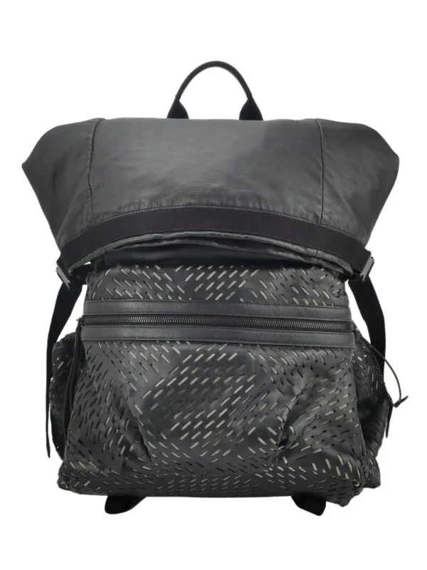 Винтажная сумка Bottega Veneta Woven Calfskin Backpack