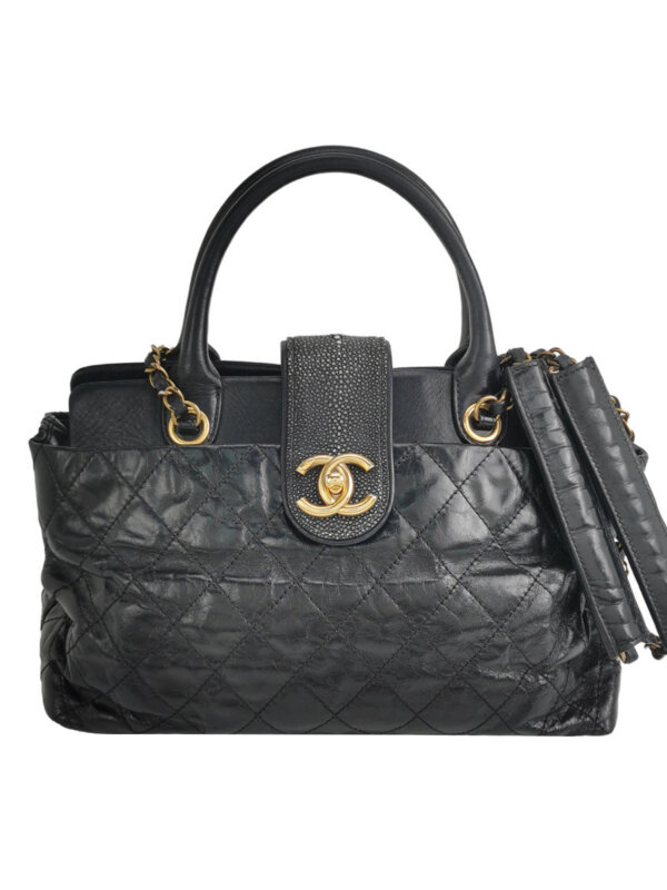 Chanel Quilted Lambskin CC Shoulder Bag
