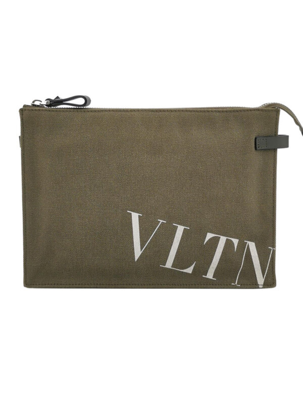 Valentino Garavani Calfskin Logo Clutch