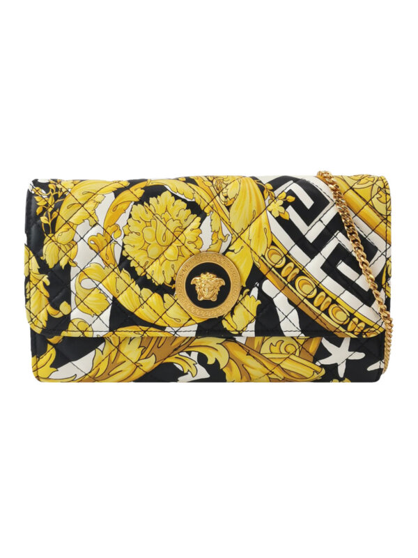 Versace Colorblock Lambskin Shoulder Bag