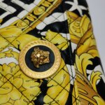 Versace Colorblock Lambskin Shoulder Bag (Версаче) — фото 13