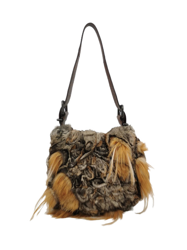 Fendi Colorblock Calfskin Shoulder Bag