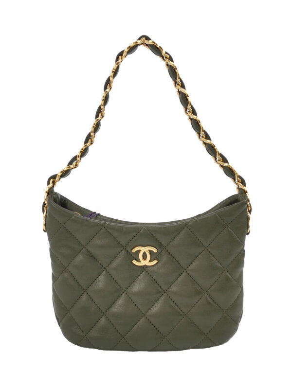 Винтажная сумка Chanel Quilted Lambskin CC Shoulder Bag