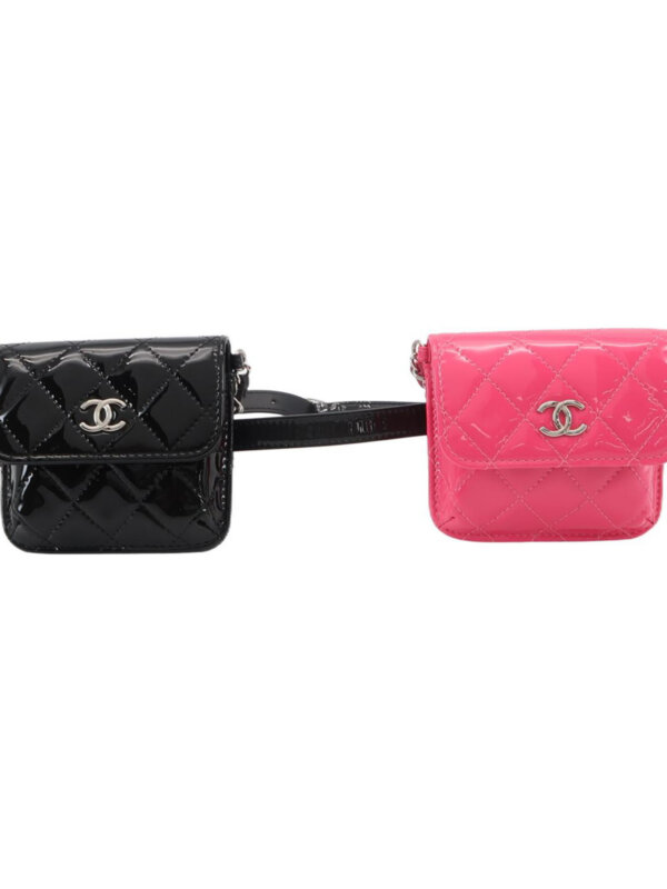 Винтажная сумка Chanel Quilted Patent CC Belt Bag