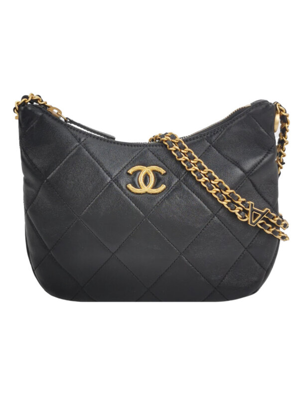 Chanel Quilted Lambskin CC Shoulder Bag
