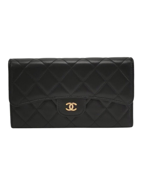 Chanel Quilted Lambskin CC Clutch