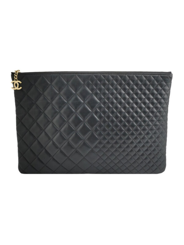 Chanel Quilted Lambskin CC Clutch
