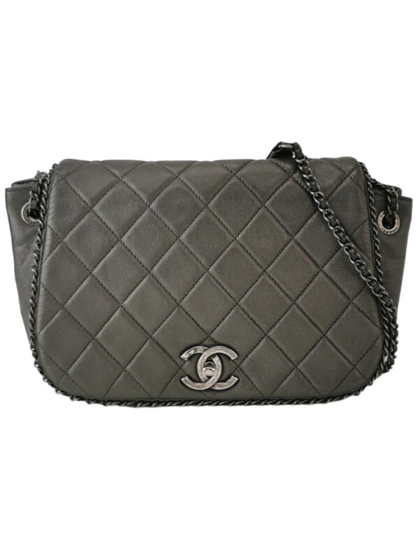 Chanel Quilted Lambskin CC Shoulder Bag
